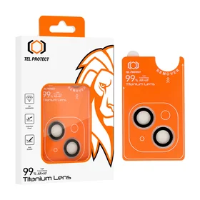 Apsauginis stiklas Tel Protect Titanium Lens 99% AR ant kameros Iphone 14/14 Plus/16e skaidrus (2 lęšiai)