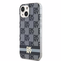 DKNY IML languotas mono raštas ir spausdintos juostelės Magnetinis dėklas iPhone 15 / 14 / 13 - juoda