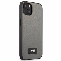 Karl Lagerfeld KLHCP13SSFMP2DG iPhone 13 mini 5,4 "sidabrinis kietas dėklas Saffiano Plaque