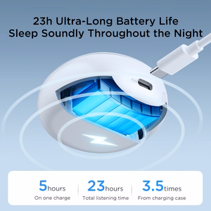 TWS Joyroom JR-TS2 Cozydots Series belaidės ausinės su aktyviu triukšmo slopinimu, Bluetooth 5.3 - baltos