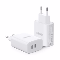 Dux Ducis Duzzona sieninis įkroviklis T4 - 2xType C - PD 35W baltas