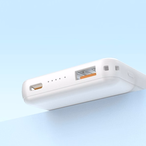 Dudao K14S magnetinė 20W 5000mAh 1x USB-A 1x USB-C balta išorinė baterija