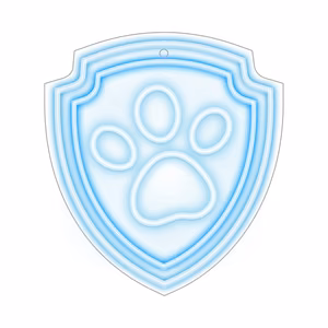 Hanging neon LED Paw Patrol on plexiglass - Paw OW-130246