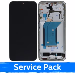 LCD ekranas suderinamas su Xiaomi 14 su rėmeliu / baltas / (Service Pack)