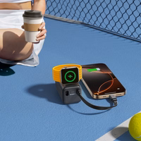 Joyroom JR-W13 5000mAh Belaidis Išorinė baterija Apple Watch + USB-C ir Lightning - juoda