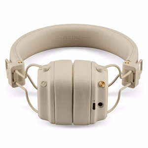 Belaidės ausinės Marshall Major V On-Ear Bluetooth kreminės