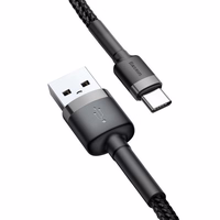 Baseus CATKLF-CG1 USB kabelis 2 m USB A USB C Juoda, Pilka