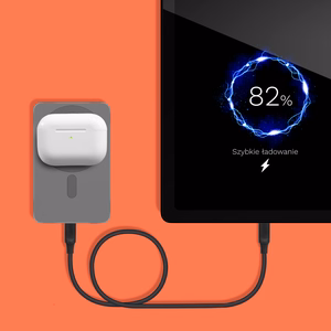 Krüger&Matz magnetinė belaidė išorinė baterija, 5000 mAh, pilka