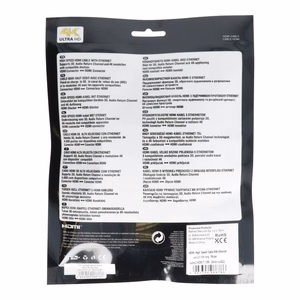 HDMI į HDMI 4K 60Hz didelio greičio kabelis su Ethernet ver. 2.0 BLISTER 1,5 m juodas