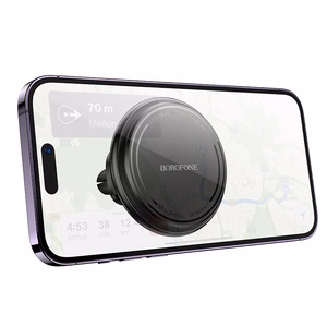 Automobilinis telefono laikiklis Borofone BH135 MagSafe (air vent) juodas