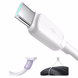 Joyroom Multi-Color Series A14 USB-A / USB-C 3A 1.2 m kabelis - baltas