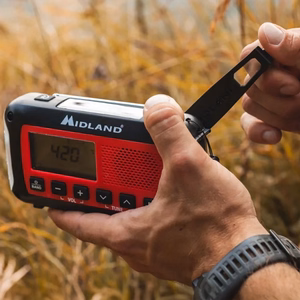 Midland ER100 avarinis radijas su 2600 mAh akumuliatoriumi