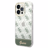 Guess 4G Pattern Script dėklas telefonui iPhone 14 Pro Max - chaki
