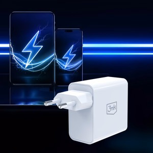 3mk FlowPower 45W 1A1C PD3.0 QC4+ sieninis įkroviklis - baltas