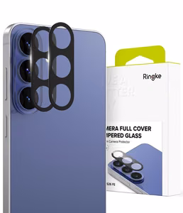Ringke Camera Full Cover 2-Pack Tempered Glass for Samsung Galaxy S26 FE - Black