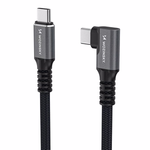 Wozinsky WPS1-UY41S USB-C Thunderbolt 4 240W kampuotas kabelis 1.5m 4K - juodas