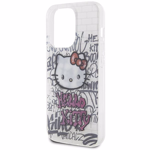 Hello Kitty IML Kitty On Bricks Graffiti dėklas telefonui iPhone 15 Pro - balta