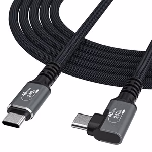 Wozinsky WPS1-UY41S Угловой кабель USB-C USB4 40Gb/s 240W 1.5m 4K - чёрный