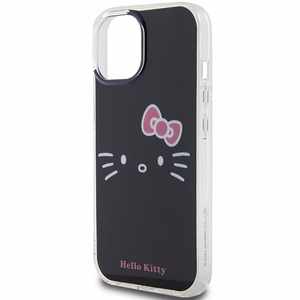 Hello Kitty IML Kitty Face dėklas telefonui iPhone 15 - juodas