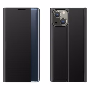 Sleep Case knygos tipo dėklas su išmaniu langu iPhone 13 mini juodas