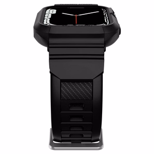 Spigen Rugged Armor Pro dėklas su dirželiu Apple Watch 4 / 5 / 6 / 7 / 8 / SE (44/45 mm) - juodas