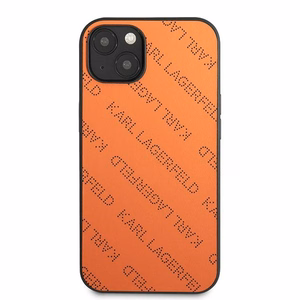 Karl Lagerfeld KLHCP13SPTLO iPhone 13 mini 5,4" жёсткий чехол оранжевый/оранжевый Perforated Allover