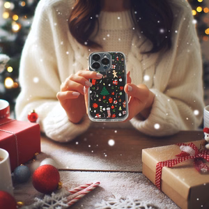 TEL PROTECT Kalėdinis skaidrus dėklas telefonui iPhone 16 Plus Dizainas 2