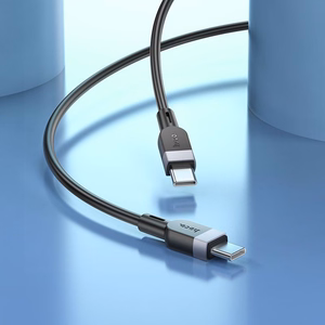 Silikoninis Laidas USB C to USB C Hoco 3A 60W 3 m X109 juodas