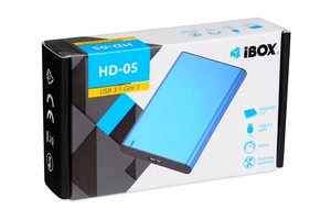 iBox HD-05 HDD / SSD aptvaras Mėlyna 2.5"