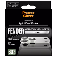 PanzerGlass Fender kameros apsauga iPhone 17 Pro Max - sidabrinis