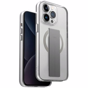 Uniq Heldro Mag Magclick įkrovimo dėklas telefonui iPhone 15 Pro Max - skaidri