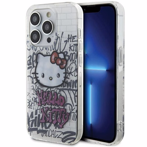 Hello Kitty IML Kitty On Bricks Graffiti dėklas telefonui iPhone 14 Pro Max - baltas