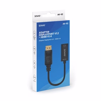 Savio adapteris DisplayPort (M) v1.2 - HDMI A (F) v1.4, 4K, AK-62