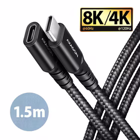 Axagon USB-C ilgintuvas 1.5m juodas BUCM32-CF15AB