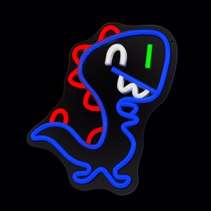 Neon PLEXI LED JURASSIC BABY DINO mėlynas FLNJ01 Forever Light