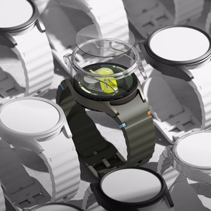 Ringke Slim ir grūdinto stiklo dėklas + stiklo rinkinys Samsung Galaxy Watch 7 44mm - juodas