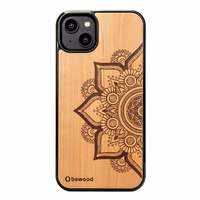 Bewood Mandala Apple Tree Medinis dėklas telefonui iPhone 14 Plus - Šviesiai ruda
