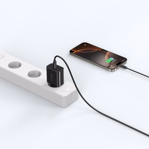 Tech-Protect NC20W USB-C 1 jungties PD20W sieninis įkroviklis – juodas