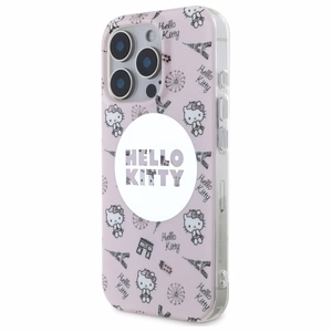 Hello Kitty IML Visur Paryžius magnetinis dėklas iPhone 16 Pro Max - rožinis