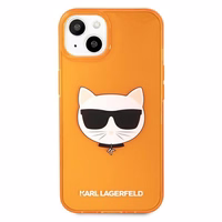 KARL LAGERFELD KLHCP13SCHTRO IPHONE 13 MINI 5.4 "oranžinis/oranžinis dėklas GLITTER CHOUPETTE FLUO