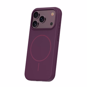 Thin Mag silikoninis dėklas, skirtas iPhone 17 Pro 6,3″ / iPhone 18 Pro 6,3″, tamsiai vyšninės spalvos