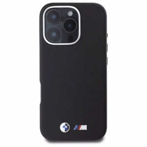 BMW M lygus pilnai apvyniotas metalinis magnetinis dėklas iPhone 16 Pro - juodas