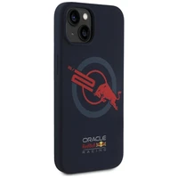 RED BULL dėklas telefonui IPHONE 15 Pro Max suderinamas su MagSafe RBHMP15X24SIOLVR (Silikoninis ORBR20 logotipas raudonas apvadas) tamsiai mėlyna