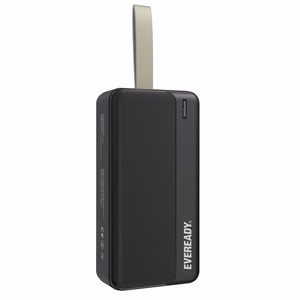 Eveready PX30B išorinė baterija, 30000 mAh, 2 × USB-A, juoda