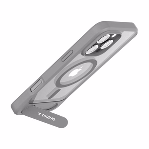 Torras Pstand serijos dėklas telefonui iPhone 16 Pro Max - pilkas