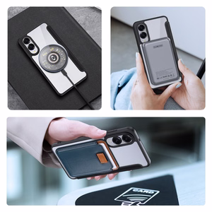 Чехол-кошелёк Dux Ducis Skin X Pro совместимый с MagSafe для Samsung S25 Edge чёрный