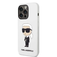Karl Lagerfeld Silikoninis Ikonik dėklas iPhone 14 Pro Max - baltas