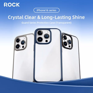 Rock Guard Series dėklas telefonui Iphone 16 Pro Max skaidrus-pilkas