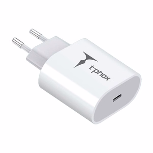 SIENINIS ĮKROVIKLIS T-PHOX ISPEED 20W BALTAS (EU KIŠTUKAS)