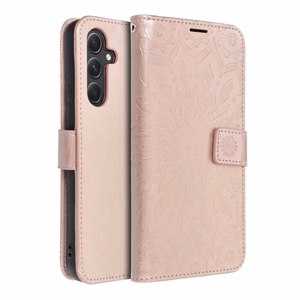 MEZZO Knyginis dėklas telefonui SAMSUNG A54 5G mandala rožinis auksas